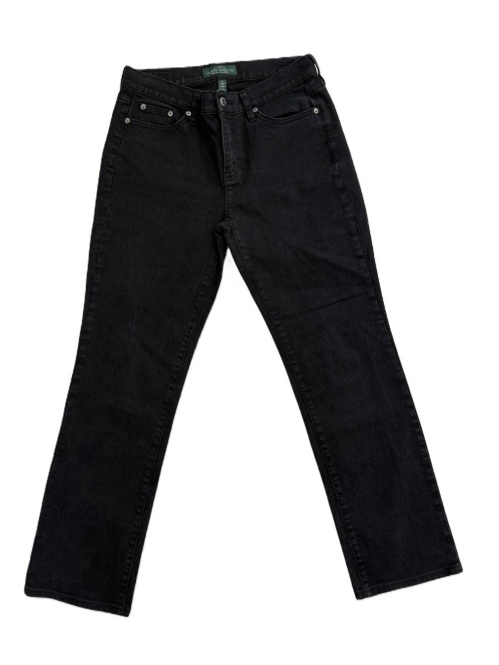 Lauren Jeans Co. Ralph Lauren Black Straight Leg Jeans Size 6 - Picture 2 of 6